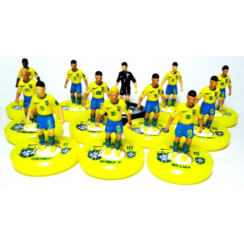 Subbuteo Andrew Table Soccer Brazil 2018 World Cup Team on WSB Professional bases